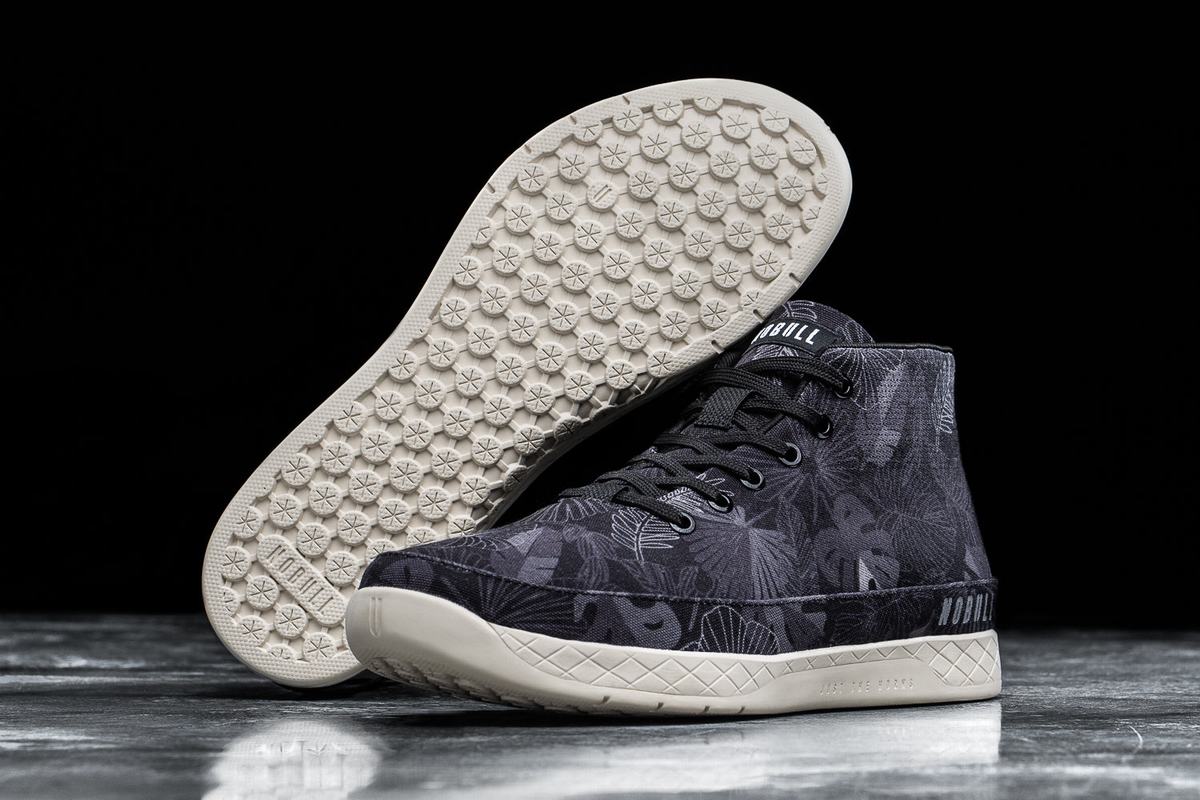 Nobull Canvas Mid Men's Trainers Black | Australia (AE5906)